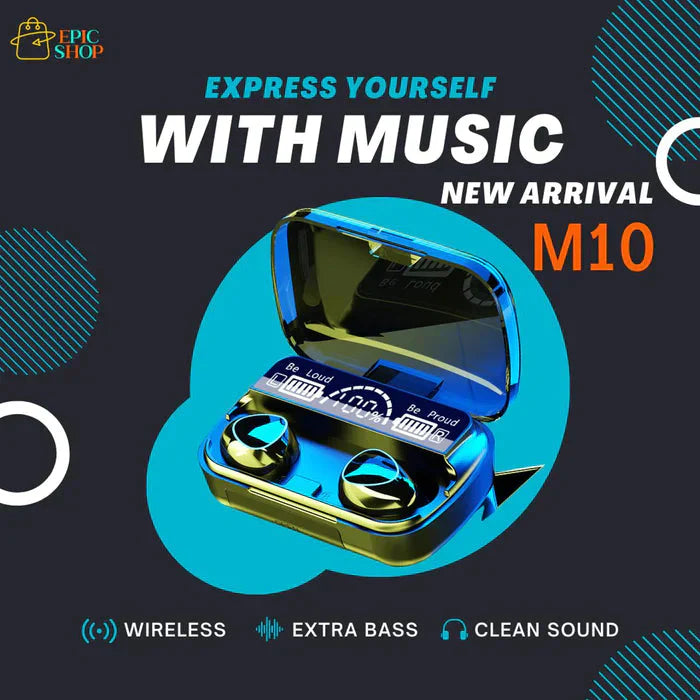 TWS Wireless Headphones M10 Bluetooth Earphones
